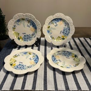 Princess House Blossom Marbella Luncheon  Plates - Set of 4
